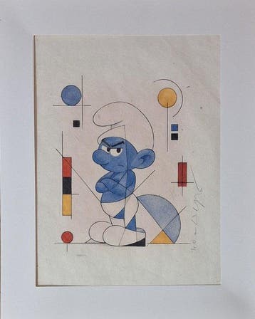 Emma Wildfang Giclée - Grouchy Smurf - Tribute series -, Nieuw in verpakking