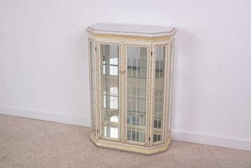 Vitrinekast - Hout, Marmer, Glas - Venetiaanse stijl