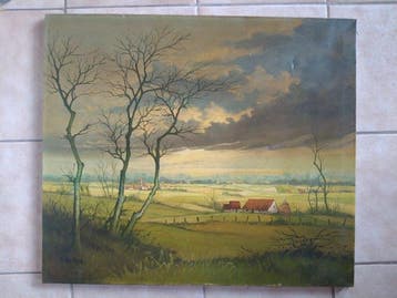 Andre de Man (1925-2002) - Zicht op Etikhove, Antiek en Kunst