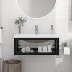 vidaXL Wastafelframe met inbouwwastafel ijzer zwart, Verzenden, Nieuw