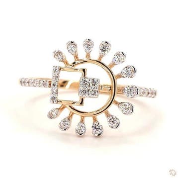 Ring - 18 karaat Geel goud - 0.24ct. tw. - Diamant, Nieuw