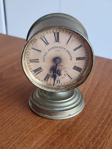 Réveil de voyage - Japy freres 1860-1875 - Antique Cuivre,, Antiquités & Art