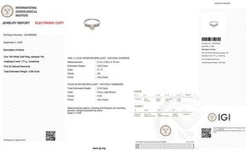 Zonder minimumprijs - Ring - 14 karaat Witgoud - 0.86ct. tw.