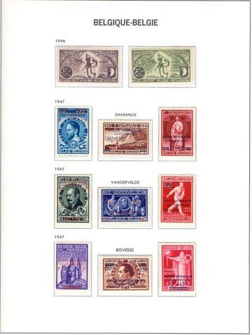 Belgique 1930/1958 - Collection complète de timbres-poste