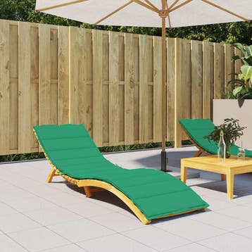 vidaXL Ligbedkussen 200x60x3 cm oxford stof groen, Verzenden, Nieuw