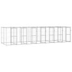 vidaXL Hondenkennel 16,94 m² gegalvaniseerd staal, Verzenden, Nieuw