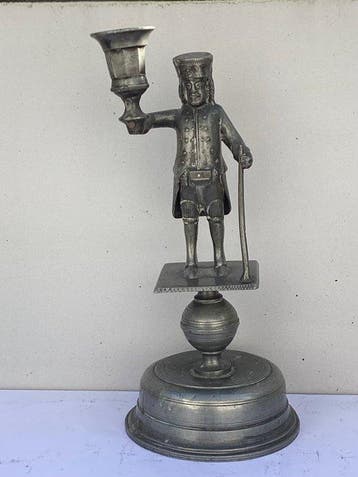 Historisme Tin Pewter Miner - Pit Boss (Obersteiger) /