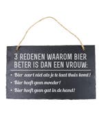 Leisteen Bordje Bier 25cm, Verzenden, Nieuw
