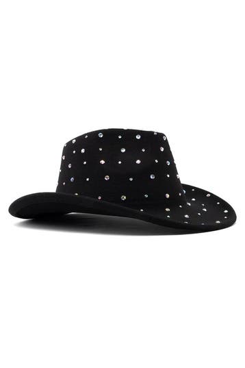 Cowboyhoed Zwart Steentjes Cowgirl Western Hoed Zwarte Cowbo, Kleding | Dames, Ophalen of Verzenden, Nieuw
