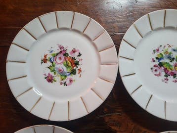 vieux Paris - Assiette (6) - Porcelaine - 6 assiettes a