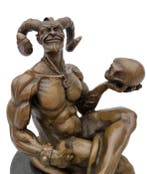 Beeldje - Demon - Brons, Marmer