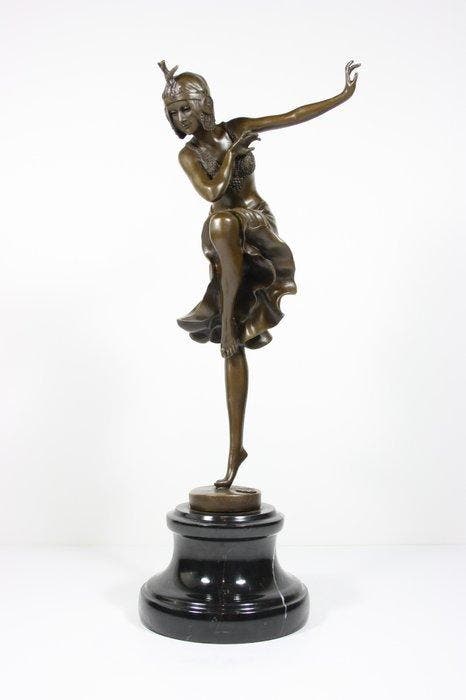 D.H. Chiparus (1886 - 1947) - after - sculptuur, Charleston, Antiquités & Art, Art | Objets design