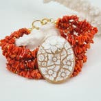Koraal - Zilver, Verguld - Armband - CORALLO MEDITERRANEO