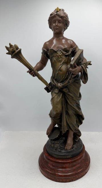 François Moreau (1858-1930) - sculptuur, Science - 51 cm -, Antiek en Kunst