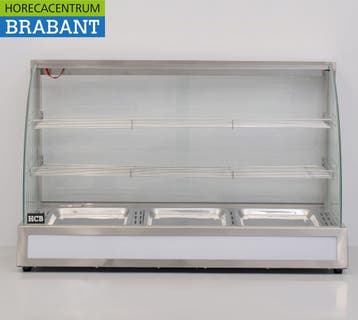Vitrine chauffante HCB en acier inoxydable, 95 cm, 230 V,, Articles professionnels, Verzenden
