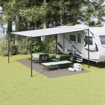 vidaXL Tenttapijt Lichtgrijs 600 × 300 cm Polyetheen, Caravanes & Camping, Accessoires de tente, Verzenden