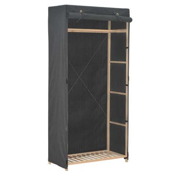 vidaXL Kledingkast 79x40x170 cm stof grijs, Verzenden, Nieuw