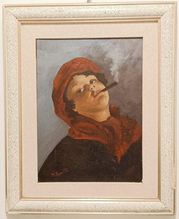 M. Esposito (XX) - Scugnizzo, Antiek en Kunst, Kunst | Schilderijen | Klassiek