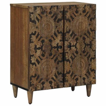vidaXL Opslag Dressoir Bruin 60 x 33,5 x 75 cm Massief Mango, Verzenden, Nieuw