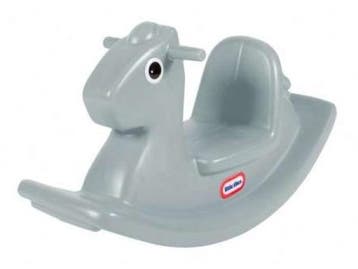 Veiling - Little Tikes hobbelpaard grijs, Gebruikt