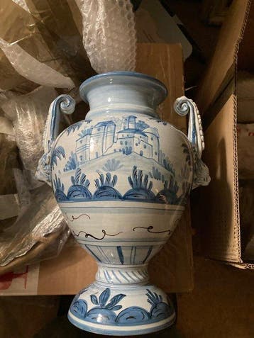 Montelupo Fiorentino - Italiano vintage - dekselvaas -
