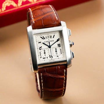 Cartier - Tank Française-XXL Chronoreflex-Date - W5101455 -, Handtassen en Accessoires, Nieuw