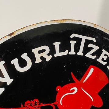 Wurlitzer - Emaille bord - Ø30cm - Gemaakt van dikke