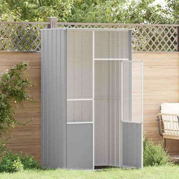 vidaXL Vogelkooi 115x78x200 cm gegalvaniseerd staal grijs, Dieren en Toebehoren, Verzenden, Nieuw