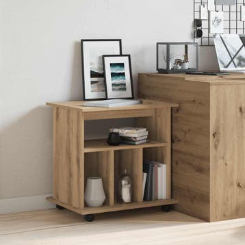 vidaXL Rolkast 60x45x60 cm bewerkt hout artisanaal, Verzenden