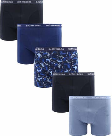 Bjorn Borg Boxers Cotton Stretch 5-Pack Blauw maat S Heren, Verzenden
