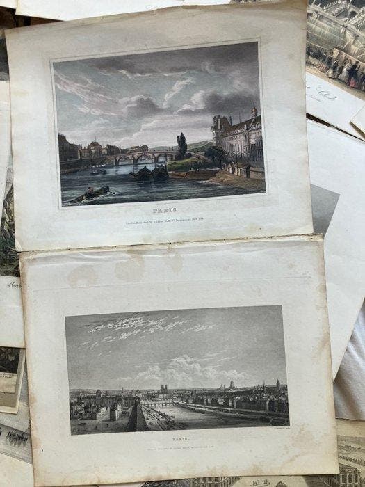 Paris / Toulouse / Pyrenee / Versailles / Mont St. Michel /, Antiek en Kunst, Antiek | Boeken en Manuscripten