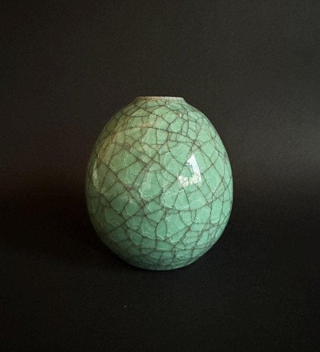 Eenbloemige vaas - Keramiek - Japan - Celadon bloemvaas -, Antiquités & Art, Antiquités | Autres Antiquités