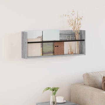 vidaXL Tijdschriftenrek Grijs Sonoma 80 x 12 x 30 cm Bewerkt, Verzenden