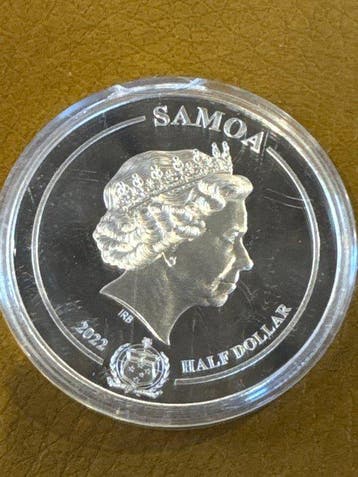 Samoa. 1/2 Dollar 2022 Herr der Ringe - Aragorn, 1 Oz (.999)