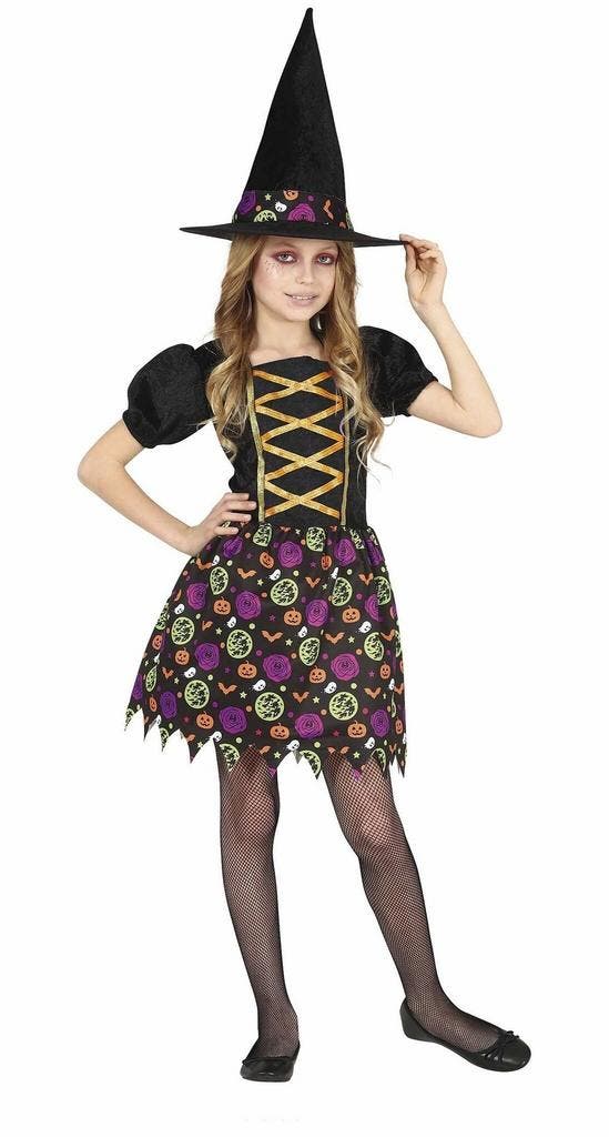 Heks Halloween Kostuum Meisje Pompoen, Hobby en Vrije tijd, Feestartikelen, Nieuw, Verzenden