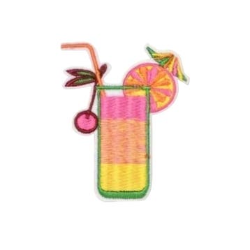 Embleem cocktail - drinken - 7 x 6 cm - applicatie - opst..., Verzenden, Nieuw, Overige typen