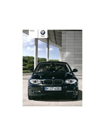 2009 BMW 1 SERIE INSTRUCTIEBOEKJE NEDERLANDS