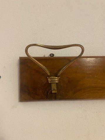 Kapstok - Messing, Hout