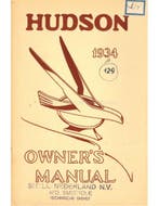 1934 HUDSON EIGHT INSTRUCTIEBOEKJE ENGELS, Ophalen of Verzenden