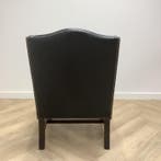 vintage Arne Norell leren fauteuil, zwart
