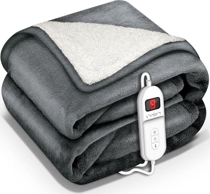 Elektrische deken - Warmtedeken - 1 persoons - 180x130 cm -, Huis en Inrichting, Woonaccessoires | Plaids en Woondekens, Nieuw