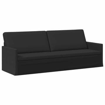 vidaXL 3-zits sofa Zwart 220 x 81 x 82 cm Stof, Verzenden