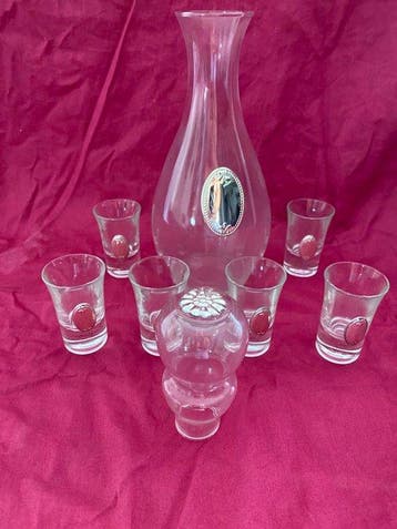 Drinkservies voor 6 - Likeurset met een shotglas van Boheems