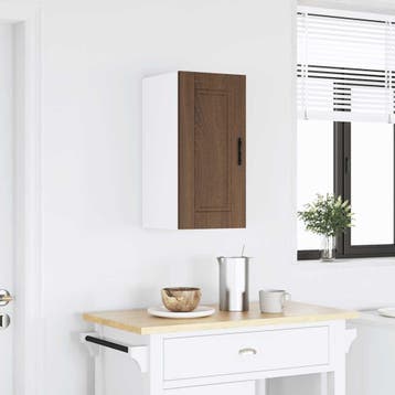 vidaXL Keukenbovenkast Porto bewerkt hout bruin eikenkleur, Verzenden