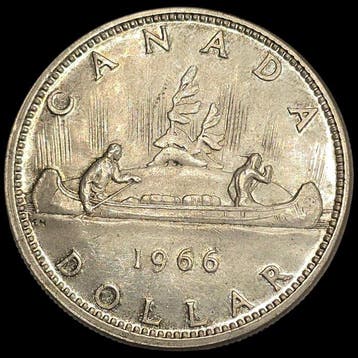 Canada. Elizabeth II. 1 Dollar 1966 (Zonder minimumprijs)