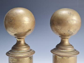 Chenet (2) - Bronze - Paire victorienne, Antiek en Kunst