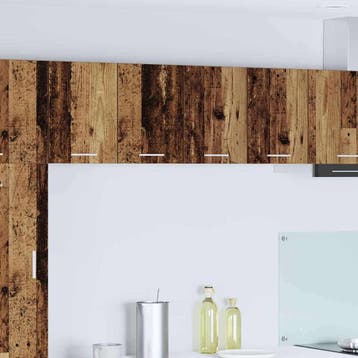 vidaXL Hangkast 2 st Oud Hout en Wit Bewerkt hout, Verzenden, Nieuw