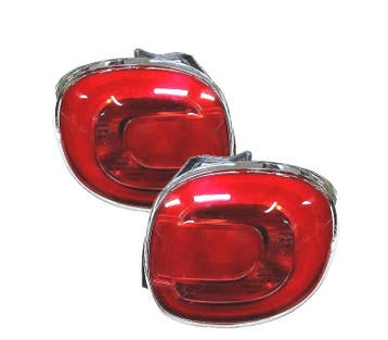 FEUX ARRIÈRE LED POUR FIAT 500L 12-17 CONTOUR CHROMÉ, Verzenden