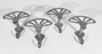 Set kapstokhaken - Kledinghangerontwerp 1930 - Aluminium -, Antiek en Kunst