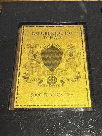 Tsjaad. 5000 Francs ND Khafra, 1/200 Oz (.999) (Zonder